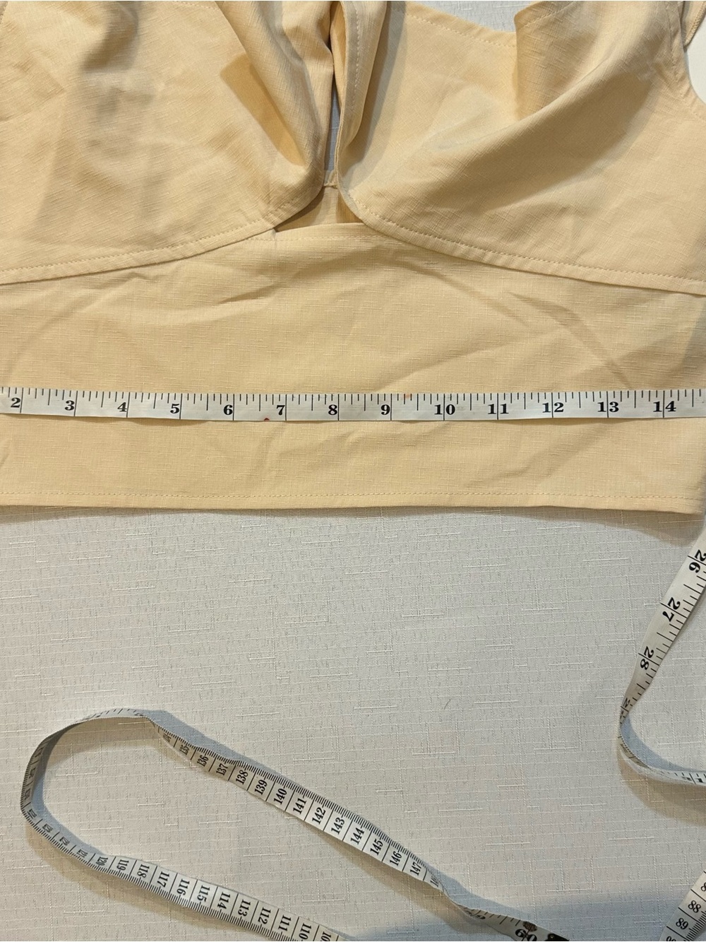 Cider Beige Tie Front Crop Top Size M NWT - Picture 12 of 15